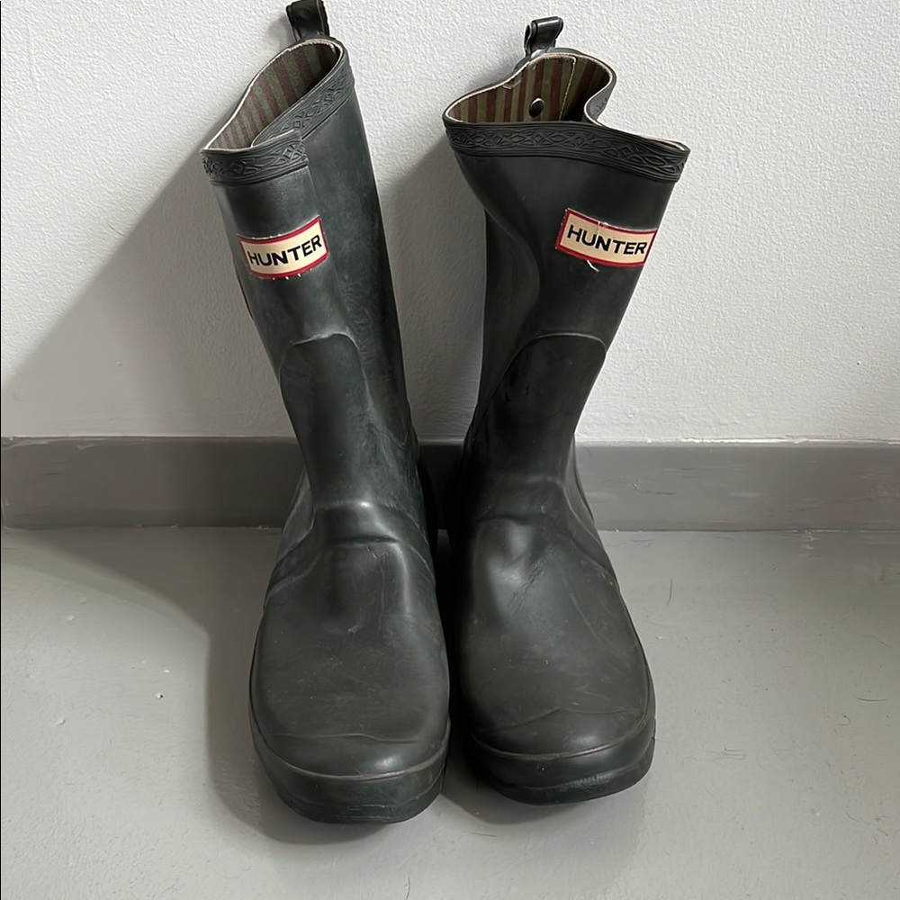 Hunter Green Rain Boots